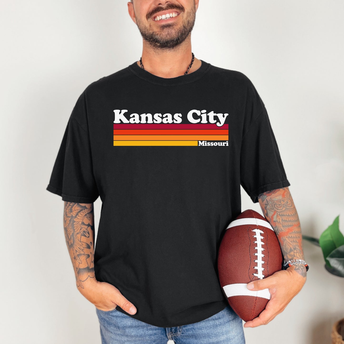 Kansas City Retro Black Tee