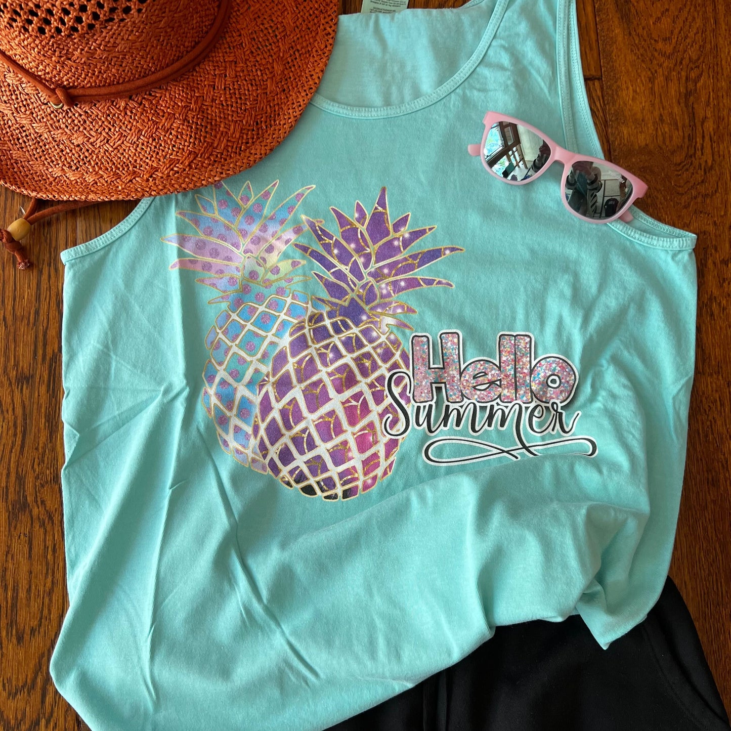 Hello Summer Pineapple Tank