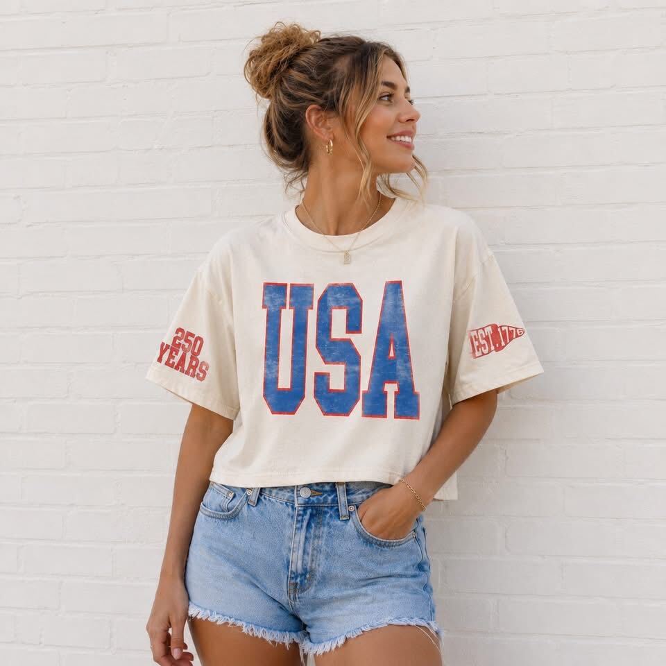 USA Distressed Tee