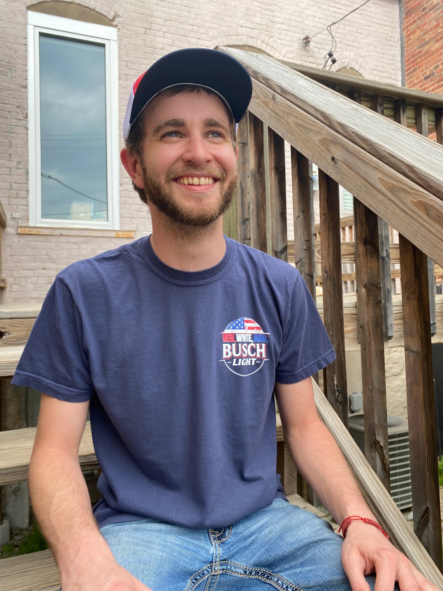 Red White and Busch Light Tee