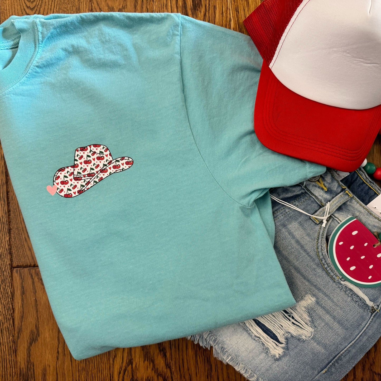 Cherry Cowboy Hat Tee