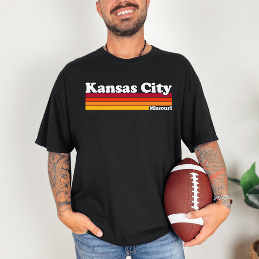 Kansas City Retro Black Tee