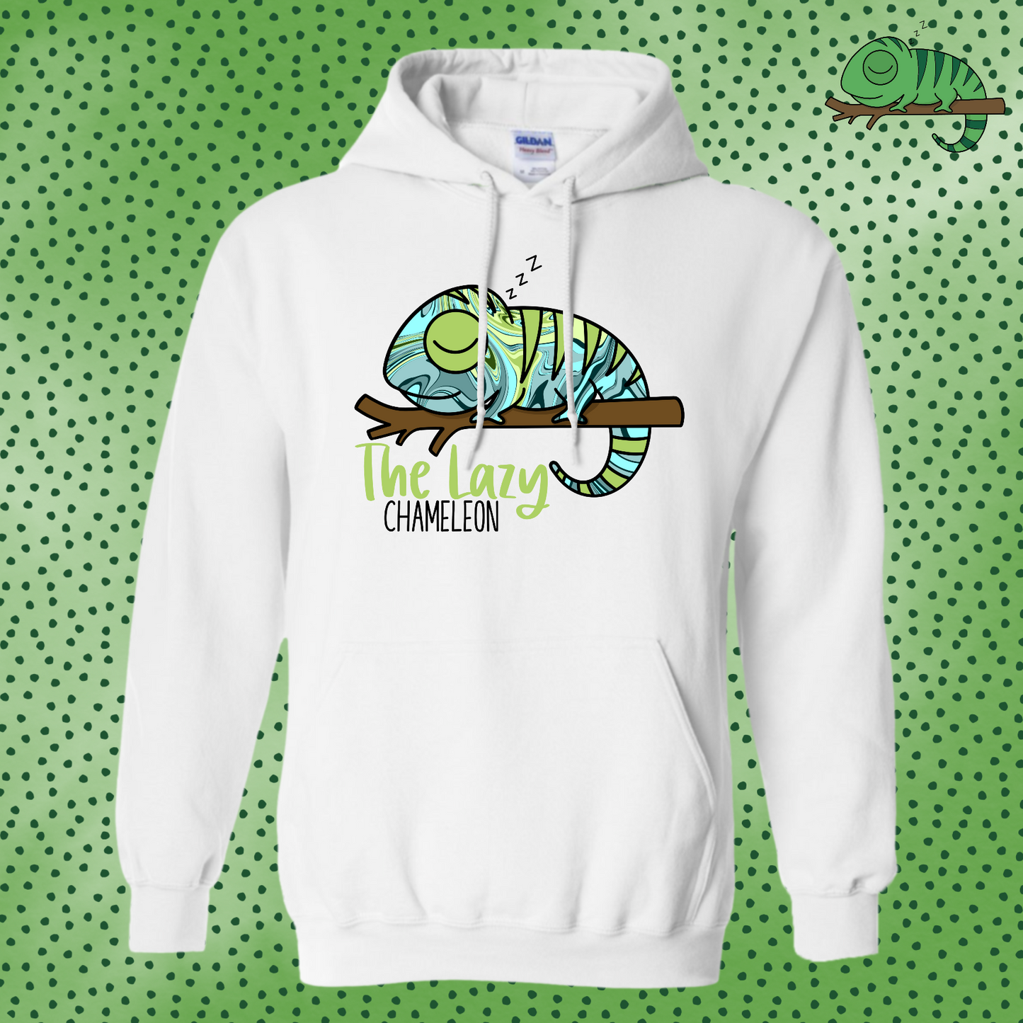 Psychedelic Green Marble Tim Hoodie